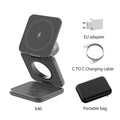 KUXIU X40 3 in 1 Foldable Magnetic Wireless Charger Stand for Iphone 17 16 15 14 13Pro/Max/Plus, Airpods 4/3/2 , Iwatch Series