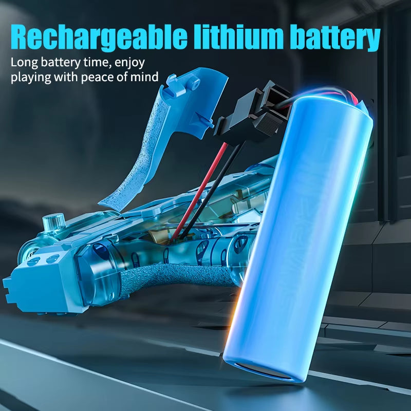 Electric Water Gun with Light Sprays Flame Effect Continuously High-Pressure High-Speed Powerful Outdoor Water Gun Toys for Kid