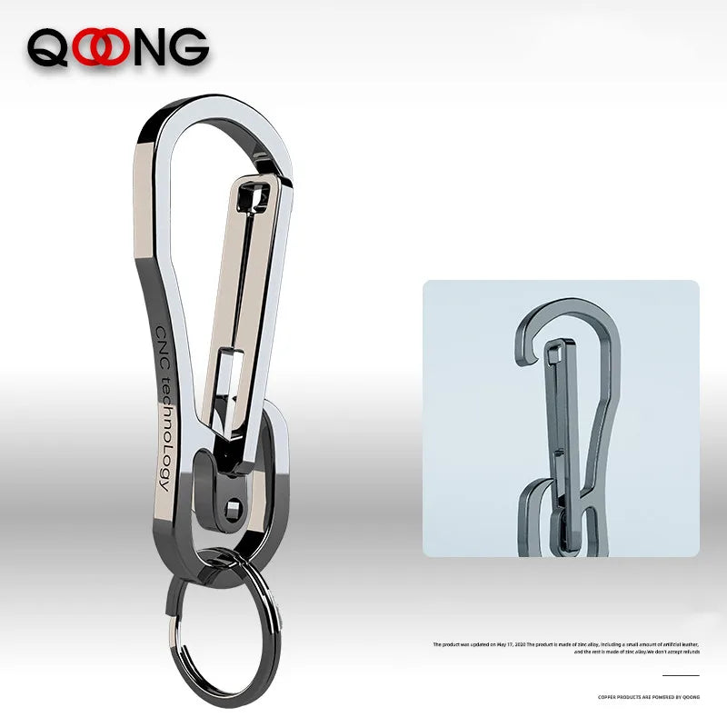 Stainless Steel Key Chain Men EDC Lightweight 316L Keychain Hanging Buckle Key Rings Quickdraw Tool High Quality Carbine Y94
