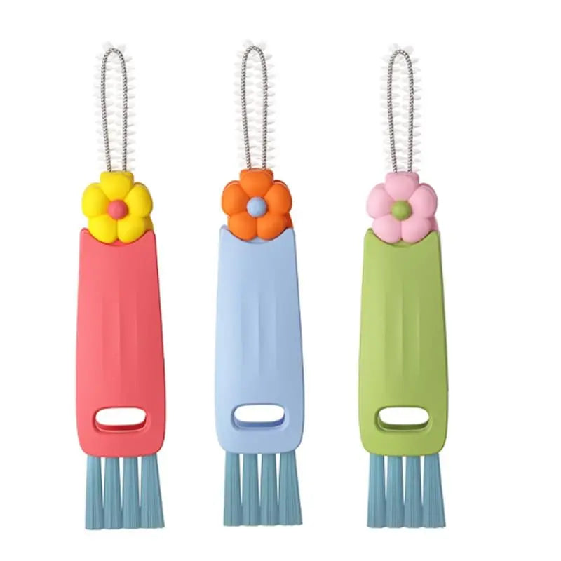 3 in 1 Cup Lid Gap Cleaning Brush, 3 Pcs Multifunctional Insulation Bottle Cleaning Tools for Bottle Gap Tight Spaces Cup