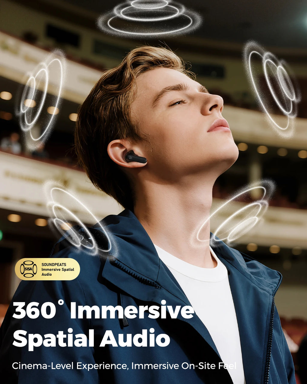 Q3 Pro Wireless Earbuds Active Noise Cancelling Bluetooth V6.0 Earphones with 4 Mic,13Mm Driver,Multipoint Connection
