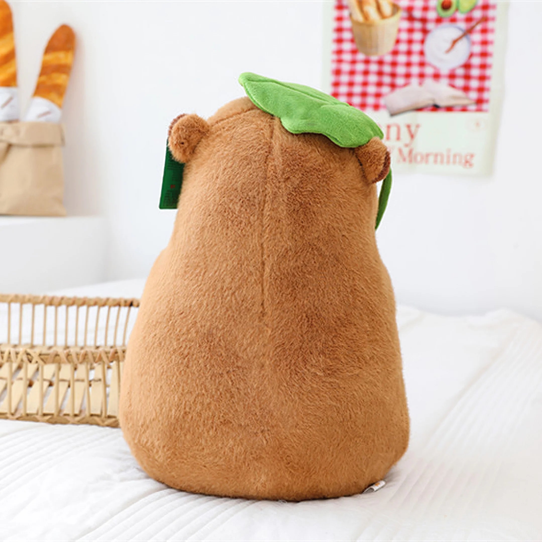 Cartoon Lotus Leaf Capybara Plush Toy Kawaii Simulation Animal Plushies Soft Stuffed Doll Big Size Pillow Girls Birthday Gift