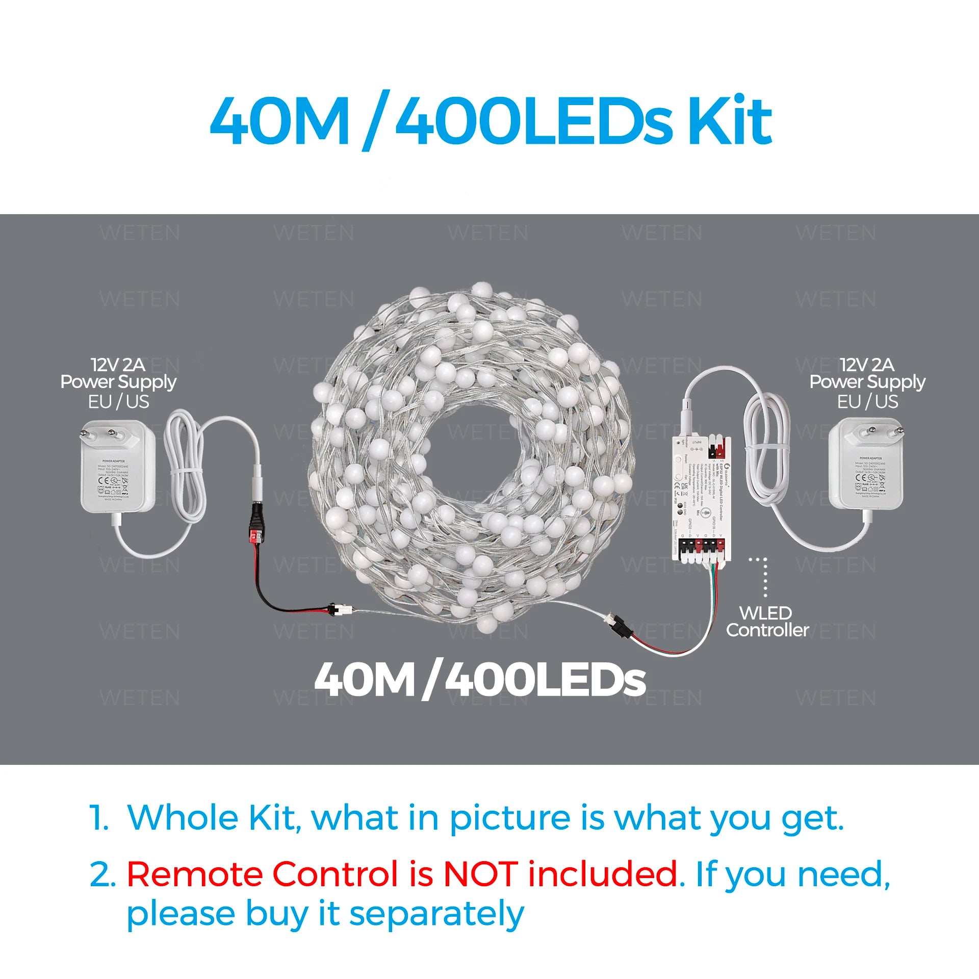 WLED Smart WIFI RGBIC LED Strip Light Waterproof Outdoor RGB Lamp Music Sync APP Control for Alexa Google Home 10 15 20 30 40 M