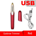 Electric Eyebrow Trimmer Usb Rechargeable Eye Brow Epilator Women Mini Lipstick Shaper Shaver Painless Razor Facial Hair Remover