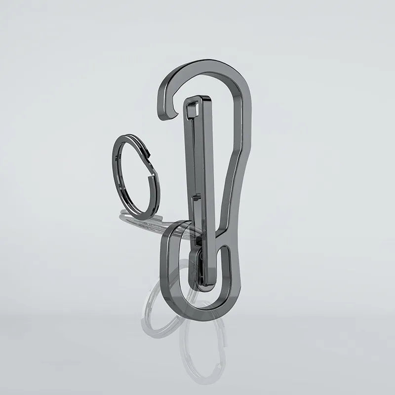 Stainless Steel Key Chain Men EDC Lightweight 316L Keychain Hanging Buckle Key Rings Quickdraw Tool High Quality Carbine Y94