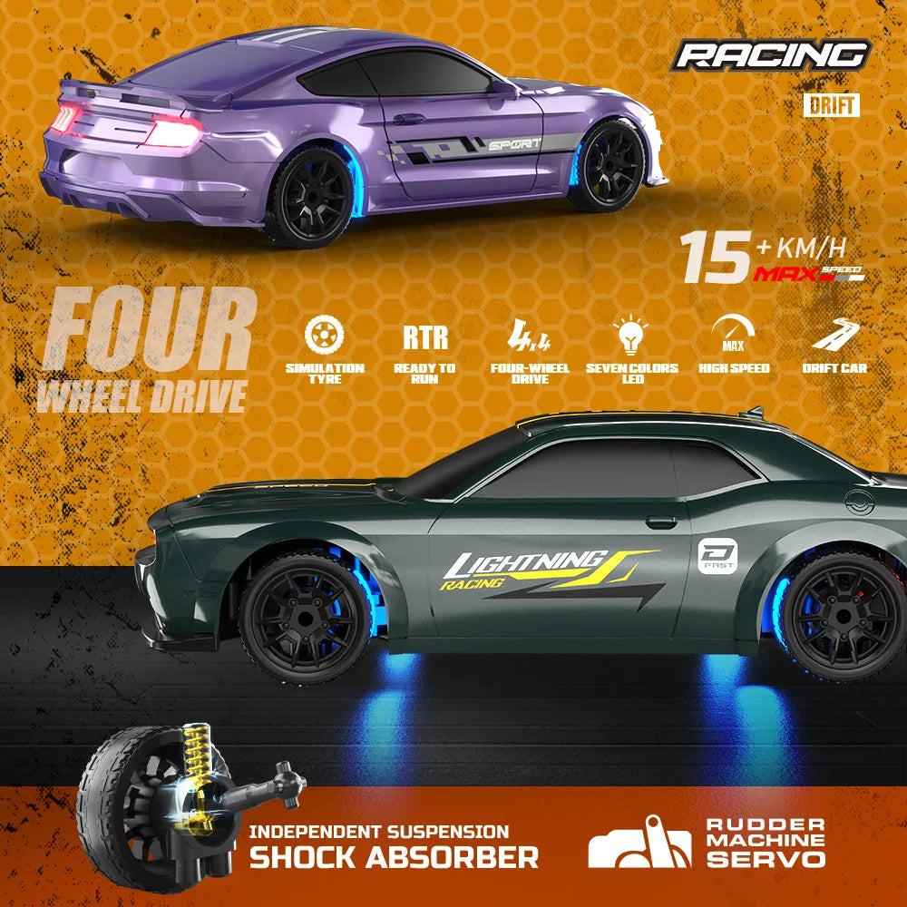 1:43 4WD RC Drift Car 2.4G High Speed Four Wheel Drive Remote Control Mini Racing Car Models for Boys Gifts