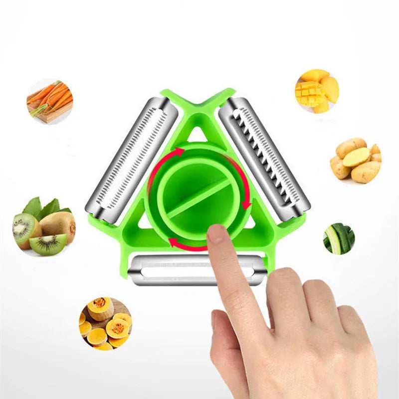 3In1 Multifunction Kitchen Tools Fruit and Vegetable Peeler Vegetable Shredding Tool Stainless Steel Blade Easy to Clean Replace