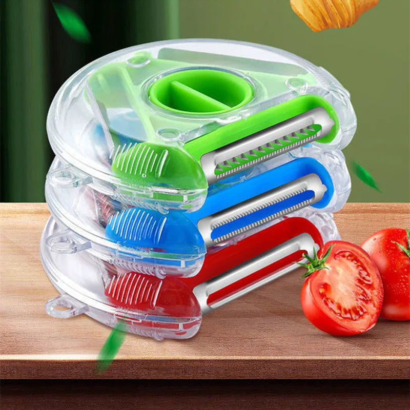 3In1 Multifunction Kitchen Tools Fruit and Vegetable Peeler Vegetable Shredding Tool Stainless Steel Blade Easy to Clean Replace