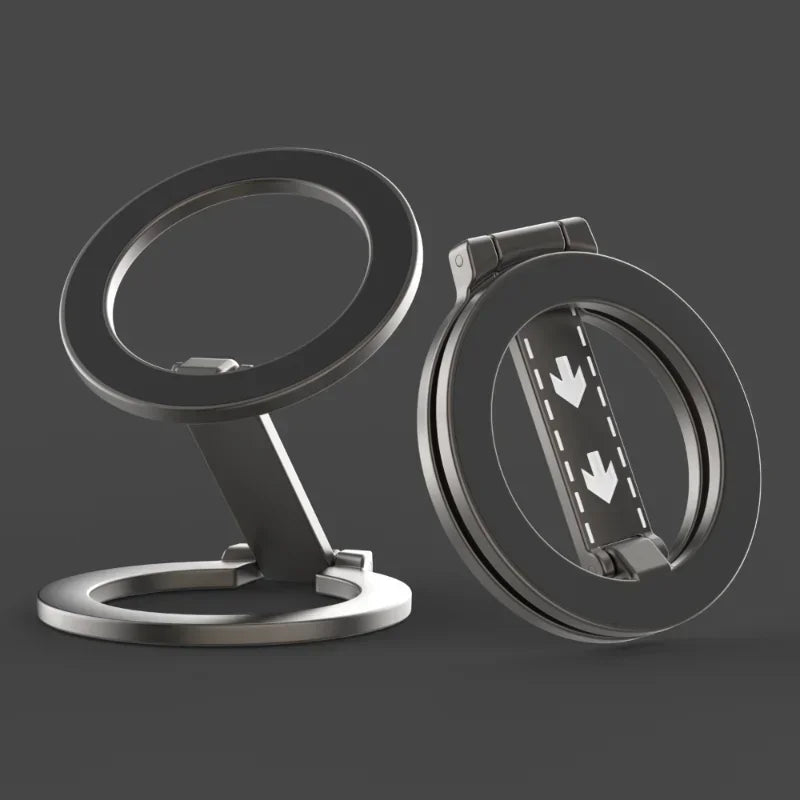 For Magsafe Double-Sided Magnetic Phone Ring Holder Compatible for Iphone 17/15/14/13/12 Huawei Xiaomi - Stand Grip Accessory