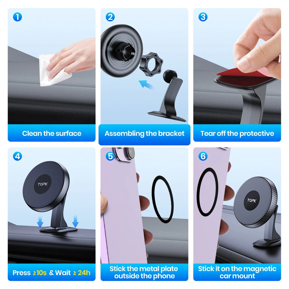 for Magsafe Car Phone Mount, Strong Magnet 360° Rotation Magnetic Phone Holder for Car Fit for Iphone 15 14 Mag Safe Case