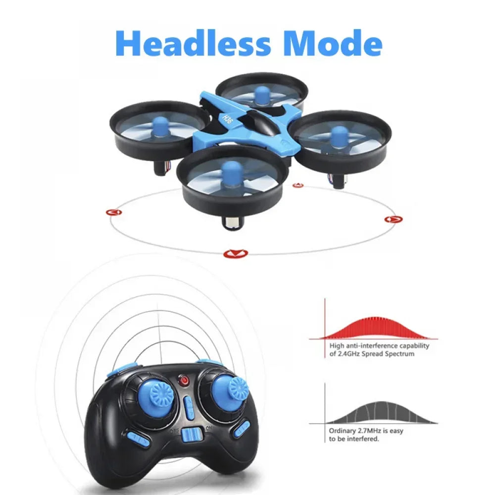 H36 Mini Rc Drone 4Ch 6-Axis Headless Mode Helicopter 360° Flip Remote Control Quadcopter Toy Mini Drone for Kids