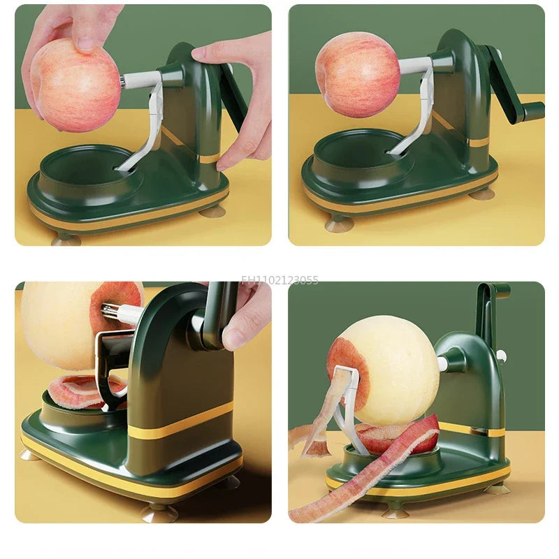 Apple Peeler 3 in 1 Stainless Steel Core Slice Cutter Hand-Cranked Fruit Peeler Slicing Tools Kitchen Apple Slicer Corer Cutter