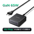 100W 65W Gan Charger 6 in 1 Desktop Laptop Fast Charger for Iphone17 16 15 Pro Max Xiaomi Samsung Tablet Macbook Air Ipad
